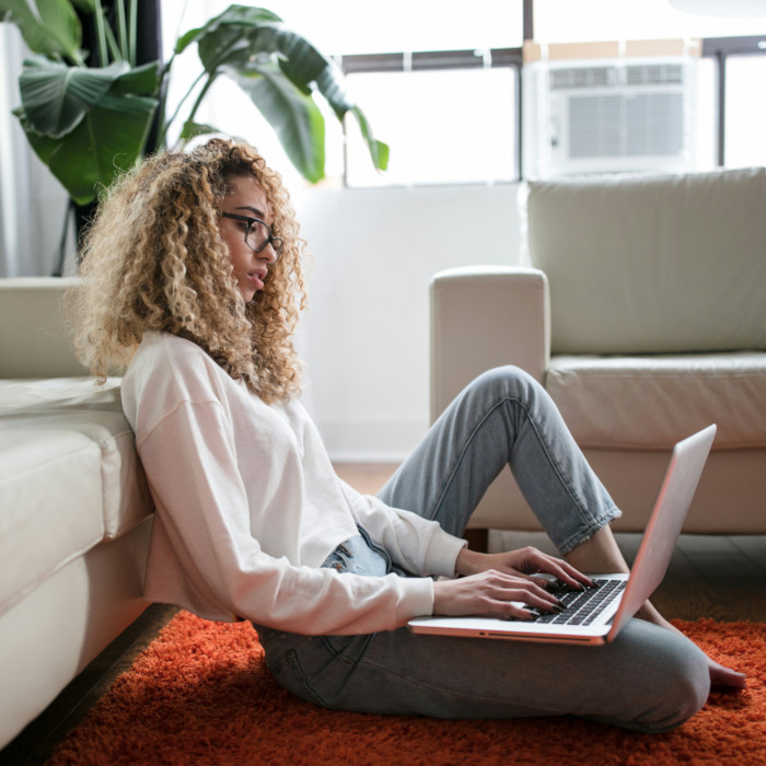 Woman at computer